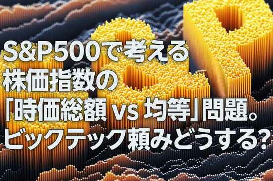 S＆P500で考える株価指数の「時価総額vs均等」問題。ビックテック頼みどうする？