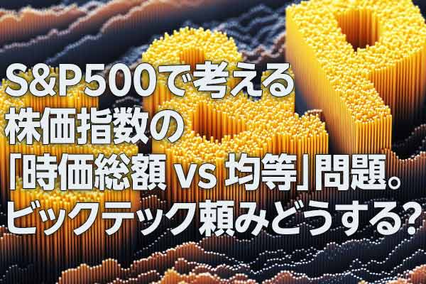 S＆P500で考える株価指数の「時価総額vs均等」問題。ビックテック頼みどうする？