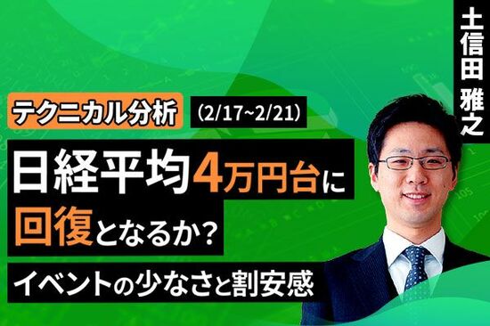 ［動画で解説］【テクニカル分析】今週の株式市場日本株の「割安感」と「出遅れ感」～ イベント少ない中で上昇できるか？～＜チャートで振り返る先週の株式市場と今週の見通し＞