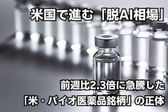 米国で進む「脱AI相場」の流れ…株価が前週比2.3倍に急騰した「米・バイオ医薬品銘柄」の正体