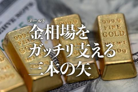 金（ゴールド）相場をガッチリ支える三本の矢