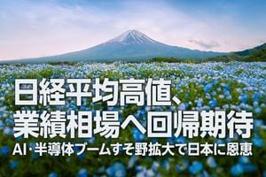 日経平均高値、業績相場へ回帰期待、AI・半導体ブームすそ野拡大で日本に恩恵（窪田真之）