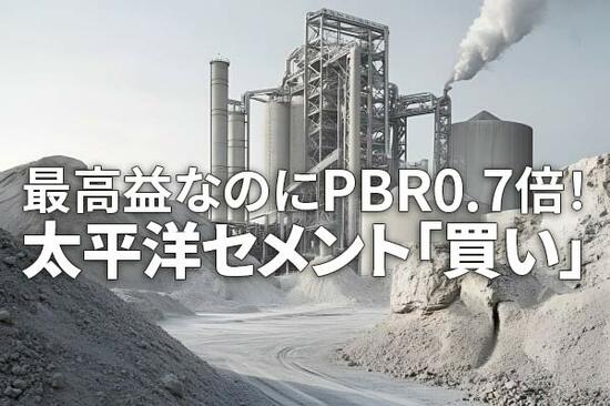 太平洋セメントを「買い」推奨： 最高益なのにPBR0.7倍！米国事業拡大と値上げで収益拡大（西勇太郎）