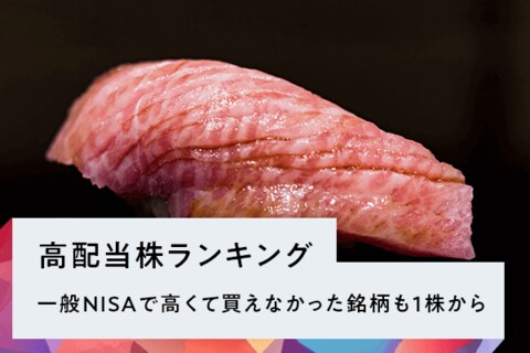 高配当株ランキング～一般NISAで高くて買えなかった銘柄も1株から