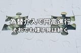 ベッセント米財務長官の訪日と為替介入で円高進行。まだまだ様子見は続く？