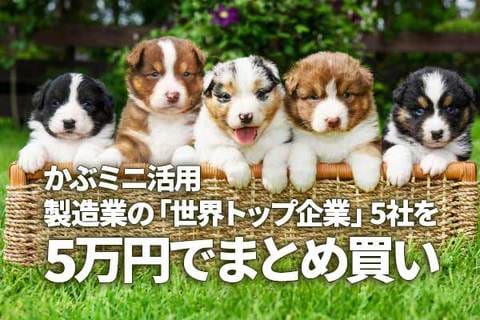 かぶミニ活用：製造業の「世界トップ企業」5社を5万円でまとめ買い