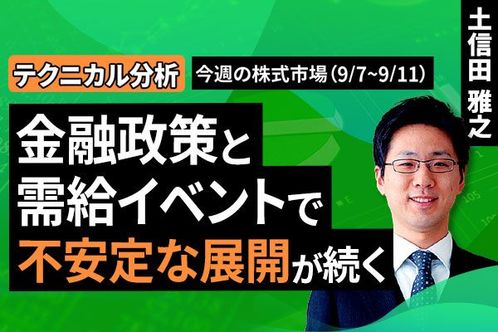［動画］【テクニカル分析】今週の日本株　金融政策と需給イベントで不安定な展開が続く＜チャートで振り返る先週の株式市場と今週の見通し＞