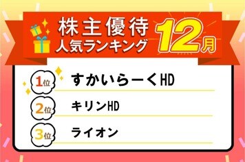 すかいらーく、マクドナルドの飲食券、キリン自社飲料、ライオン日用品優待などが魅力的！株主優待人気ランキング2024年12月