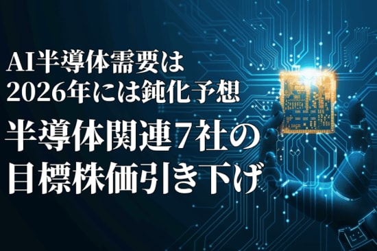 AIブームは続くだろう。しかし、生成AI向け設備投資ブームは今年でいったん終了か。半導体関連7社（ブロードコム、ASMLホールディング、ディスコなど）の目標株価を引き下げる