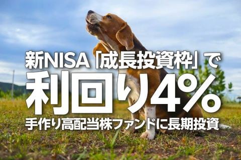 新NISA「成長投資枠」で利回り4％、手作り高配当株ファンドに長期投資（窪田真之）