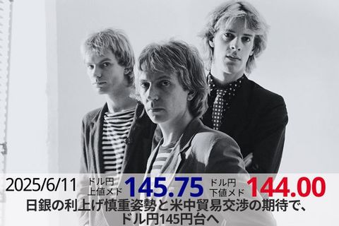 日銀の利上げ慎重姿勢と米中貿易交渉の期待で、ドル円145円台へ