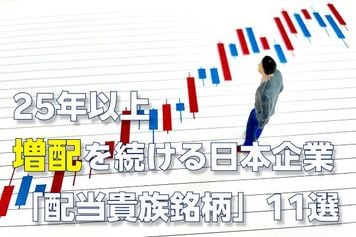 25年以上連続増配の日本企業11銘柄。うち「時価総額1兆円超えの4社」に500万円ずつ投資した結果…