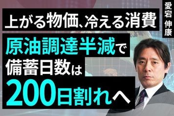 ［動画］上がる物価、冷える消費。原油調達半減で備蓄日数は200日割れへ