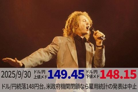 ドル/円続落148円台。米政府機関閉鎖なら雇用統計の発表は中止