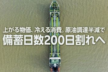 上がる物価、冷える消費。原油調達半減で備蓄日数は200日割れへ（愛宕伸康）