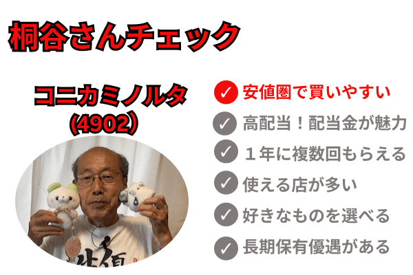 桐谷さんチェック　コニカミノルタ