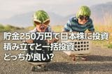 貯金250万円で日本株に投資。積み立てと一括投資、どっちが良い?(窪田真之)