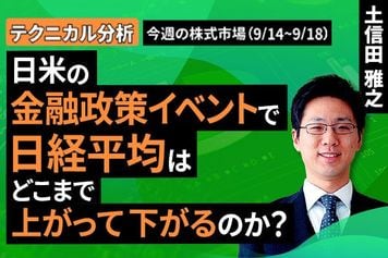［動画］【テクニカル分析】今週の日本株　日米の金融政策イベントで 日経平均はどこまで上がって下がるのか？＜チャートで振り返る先週の株式市場と今週の見通し＞