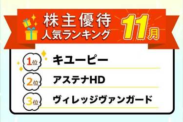 株主優待人気ランキング2023年11月：キユーピーの自社商品のほか、株価