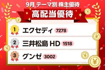 「利回り5%超」が3銘柄も…「高配当×優待×業績好調」と1粒で3度おいしい注目株9選【9月の株主優待銘柄】